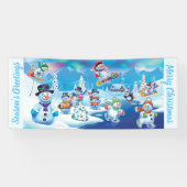 Custom 2,5' x 6' Christmas Vinyl Banner Snow-Szene (Horizontal)