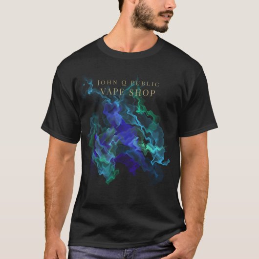Custom 2 Blacklight Blue Aquamarin Green Vapage T-Shirt (Vorderseite)