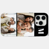 Custom 2 Family Photo & Monogrammed  Case-Mate iPhone Hülle (Rückseite (Horizontal))