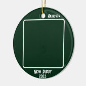 Custom 2-Foto 2-seitige Emerald-Meilenstein-Verans Keramik Ornament (Links)