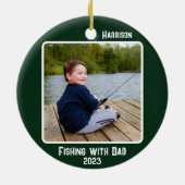 Custom 2-Foto 2-seitige Emerald-Meilenstein-Verans Keramik Ornament (Hinten)