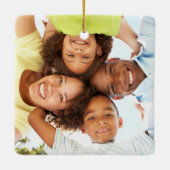 Custom 2 Foto 2 Side Family Foto Modernes Keramikornament (Rückseite)