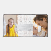 Custom 2 Foto and Year Calendar 2026 Large Mouse Schreibtischunterlage (Tastatur & Maus)