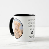 Custom 2 Foto Best Dog Vater Tasse (Vorderseite Links)
