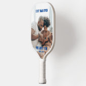 Custom 2 Foto Bester Vater je Liebe Sie Pickleball Schläger (Links)