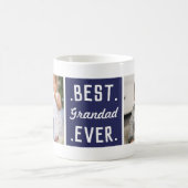 Custom 2 Foto Blue Best Grandad jemals Tasse (Mittel)