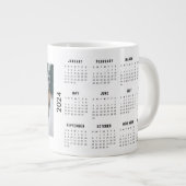 Custom 2 Foto Collage 2024 Kalender Jumbo-Tasse (Vorderseite Rechts)