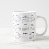Custom 2 Foto Collage 2024 Kalender Jumbo-Tasse (Rechts)