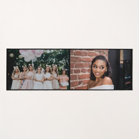 Custom 2 Foto Collage Personalisiert Best Friends Yogamatte (Vorderseite (Horizontal))