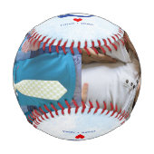 Custom 2 Foto Happy Vathers Day Baseball (Vorderseite)
