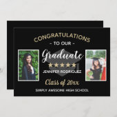 Custom 2 Foto Herzlichen Glückwunsch Graduate Absc Ankündigung (Vorne/Hinten)