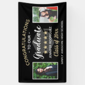 Custom 2 Foto Herzlichen Glückwunsch Graduate Absc Banner (Vertikal)