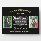 Custom 2 Foto Herzlichen Glückwunsch Graduate Absc Fotoplatte (Vorderseite)