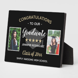 Custom 2 Foto Herzlichen Glückwunsch Graduate Absc Fotoplatte