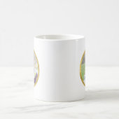 Custom 2 Foto Imitate Gold Round Border Kaffeetasse (Mittel)
