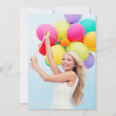 Custom 2 Foto Kalligrafie 16 . Geburtstag Geburtst Einladung (Rückseite)