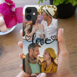 Custom 2 Foto Liebe mit Herzkalligrafie Case-Mate iPhone Hülle<br><div class="desc">Fügen Sie Ihre eigenen Fotos hinzu und erstellen Sie Ihre eigene iPhone 11 Gehäuse. Die Fotovorlage ist für Sie bereit, 2 Ihrer Lieblings-Fotos in Set zu setzen. Das handgeschriebene Textüberlagern liest einfach "Liebe" in wunderschöner Kalligrafie mit Liebe Herz an jedem Ende. Sie können dieses unscharfe, vielseitige Design mit jedem Foto...</div>