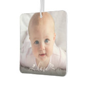 Custom 2 Foto Personalisiert Modernes "Liebe Squar Autolufterfrischer (Links)
