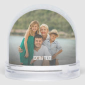 Custom 2 Foto Persönliche Weihnachtsgeschenke Sake Schneekugeln (Rückseite)