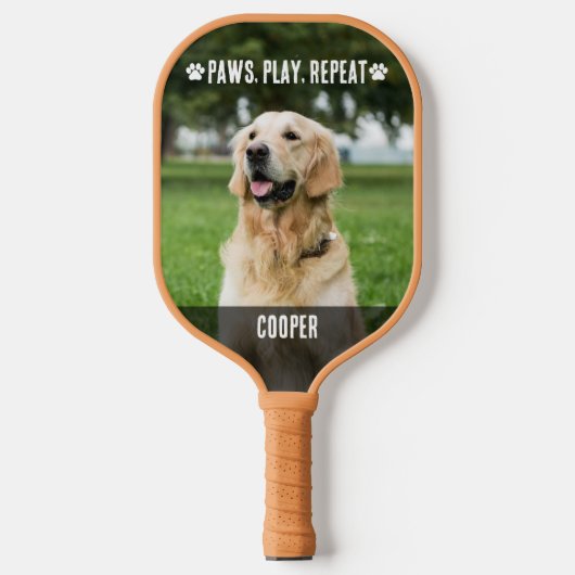 Custom 2 Foto Pet Hund Pickleball Paddel Schläger (Vorderseite)