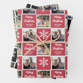 Custom 2 Foto Snowflakes Weihnachtswrapper Geschenkpapier Set (Beispiel)