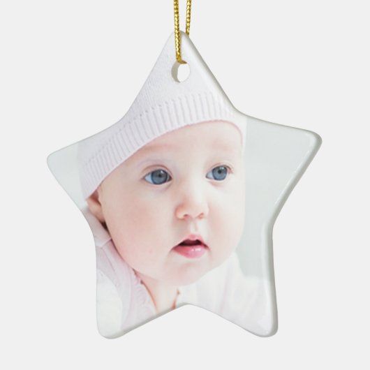 Custom 2 Foto Star Weihnachtsbaum Ornament (Links)