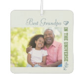 Custom 2 Fotos - Best Opa im Universum Autolufterfrischer (Vorderseite)