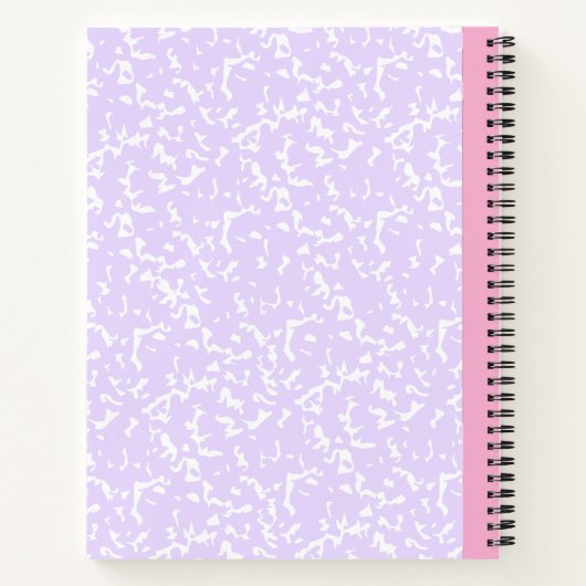 Custom 2 Fotos Collage Notebook mit Skriptname Notizblock (Rückseite)