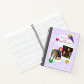 Custom 2 Fotos Collage Notebook mit Skriptname Notizblock (Innenseite)