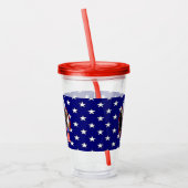 Custom 2 Fotos USA American Flag Patriotic Niedlic Acryltrinkbecher (Links)