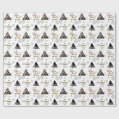 Custom 2 Haustier Foto Festliche Weihnachtsschneef Geschenkpapier (Flach)