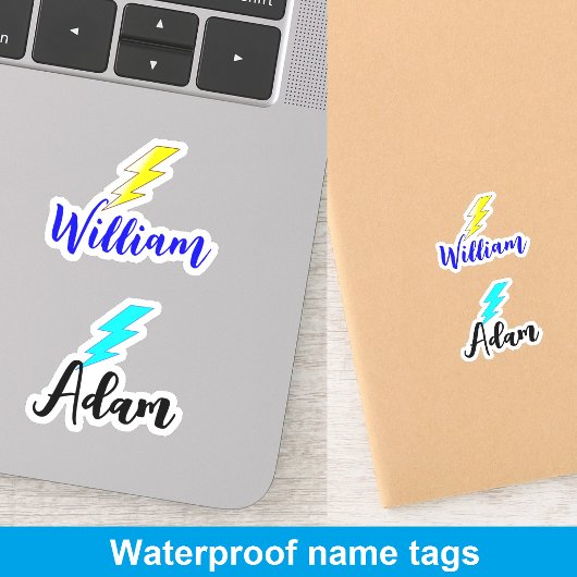 Custom 2 Names, Bottle Decal Label for Boys