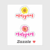 Custom 2 Names, Bottle Decal Label für Mädchen (Blatt)