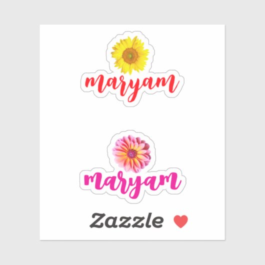 Custom 2 Names, Bottle Decal Label für Mädchen (Blatt)
