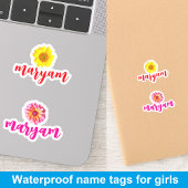 Custom 2 Names, Bottle Decal Label für Mädchen