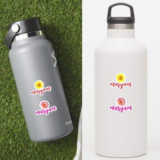 Custom 2 Names, Bottle Decal Label für Mädchen