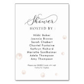 Custom 2 Pearls & Prosecco Brautparty Signature Tischnummer (Rückseite)