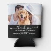 Custom 2 Pet Foto Vielen Dank Hund Gastgeschenk Ho Dosenkühler (Vorderseite)