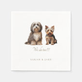 Custom 2 Pet Wedkins Napkins Serviette (Vorderseite)