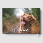 Custom 2 Photo With Your Pet Dog 2 Name Picture On Gästebuch (Rückseite)