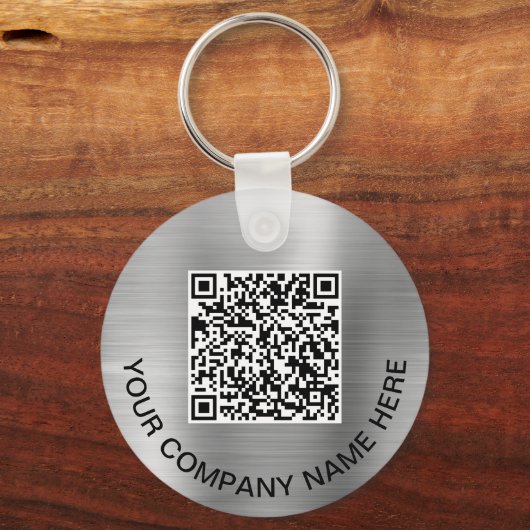 Custom 2 QR Codes Werbesilber Schlüsselanhänger (Vorderseite)