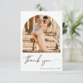 Custom 2 Sided Foto Wedding Dankeschön Card Dankeskarte (Stehend Vorderseite)