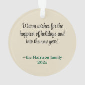 Custom, 2-Sides Red & Green Bouquet Acrylic Ornament (Rückseite)