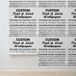 Custom 2' x 12' Texturierte Vinyl Peel & Stick Tapete