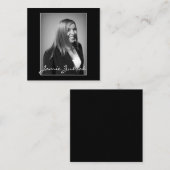 CUSTOM 2 X 2 MINIMALISTISCHES FOTO QUADRATISCHE VISITENKARTE (Vorne/Hinten)