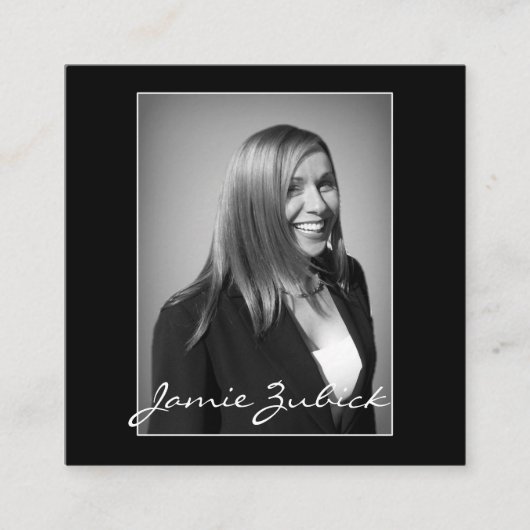 CUSTOM 2 X 2 MINIMALISTISCHES FOTO QUADRATISCHE VISITENKARTE (Vorderseite)