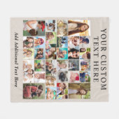 Custom 30 Foto Collage Taupe Fleecedecke (Vorderseite (Horizontal))