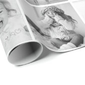 Custom 30 Fotos Moderne Familie und Haustiere Geschenkpapier (Rolleneckpunkt)