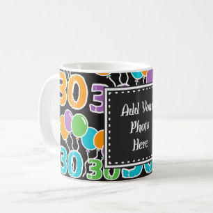 Custom 30. Geburtstag Foto Farbige Tasse