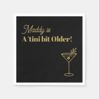 Custom 30. Geburtstag Martini Napkin Imitate Gold